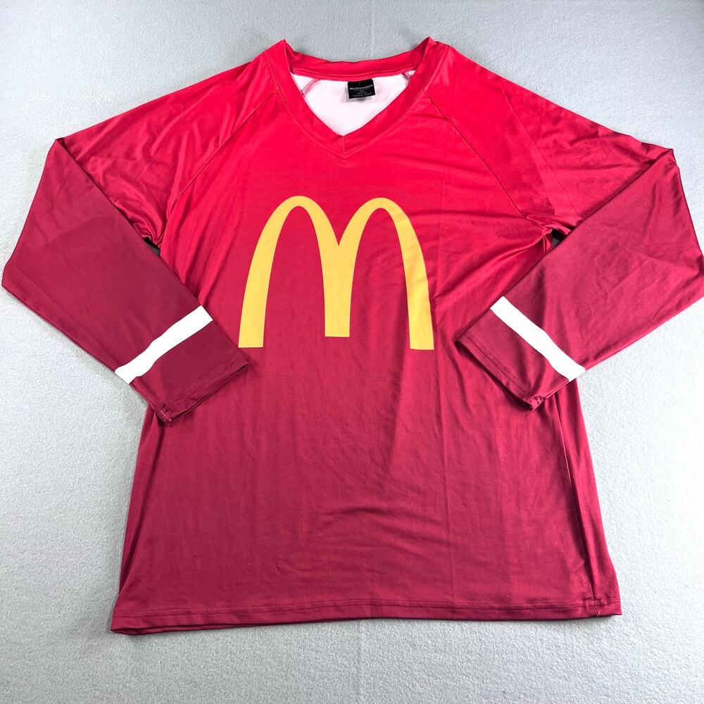 McDonald's Im Lovin It Long Sleeve Jersey Shirt Golden Arches Red Yellow Mens S